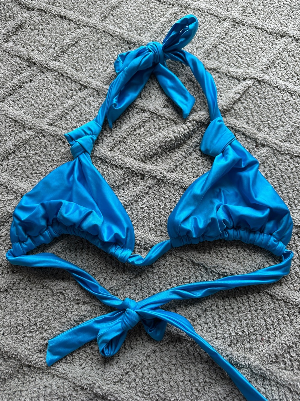 wild fable Bright Blue Triangle Bikini Top